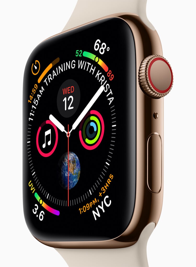 Apple Watch Series 4 40мм Silver White (Серебряный с белым спортивным ремешком)