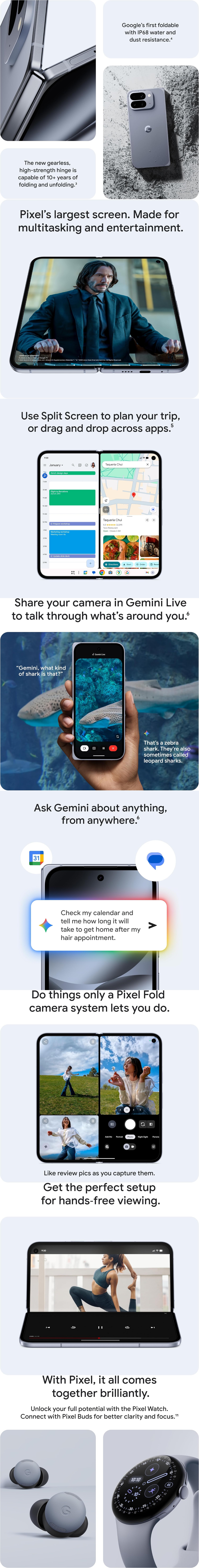 Google Pixel 10 Pro Fold 16Gb/1Tb Moonstone (Серый)