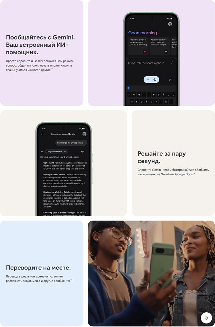 Google Pixel 8A 8Gb/128Gb Bay (Голубой залив)