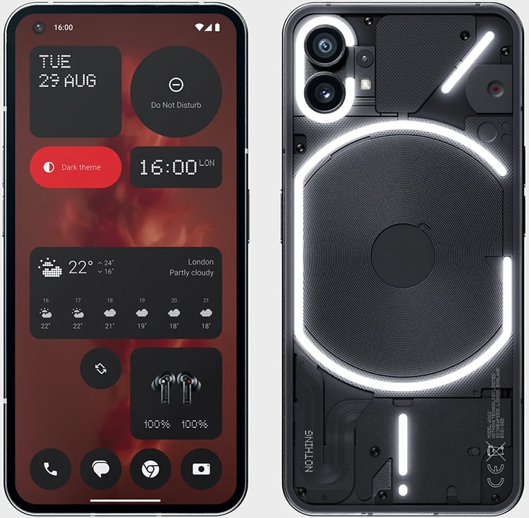 Nothing Phone 1 12Gb/256Gb Black (Чёрный)