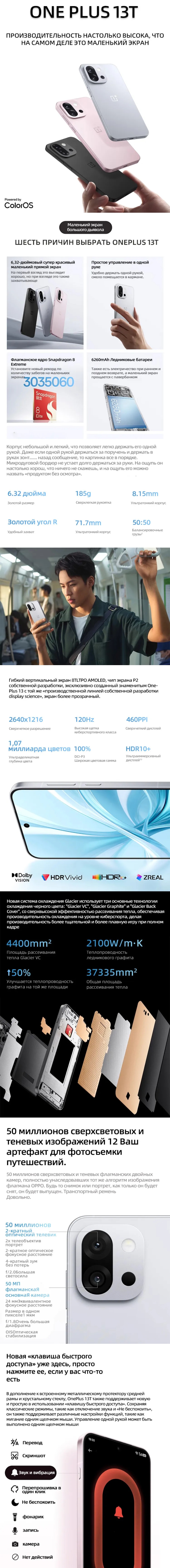 OnePlus 13T 12Gb/256Gb Gray (Серый)