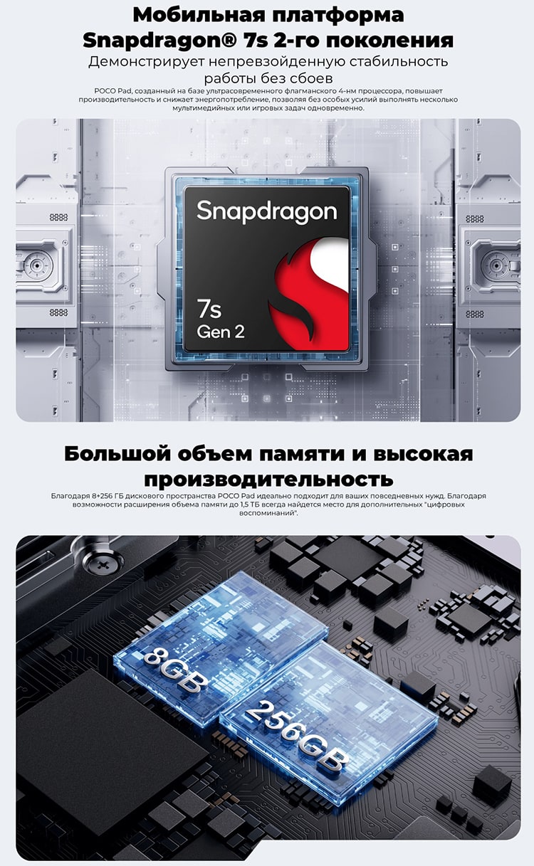 POCO Pad 8Gb/256Gb Wi-Fi Grey (Серый)