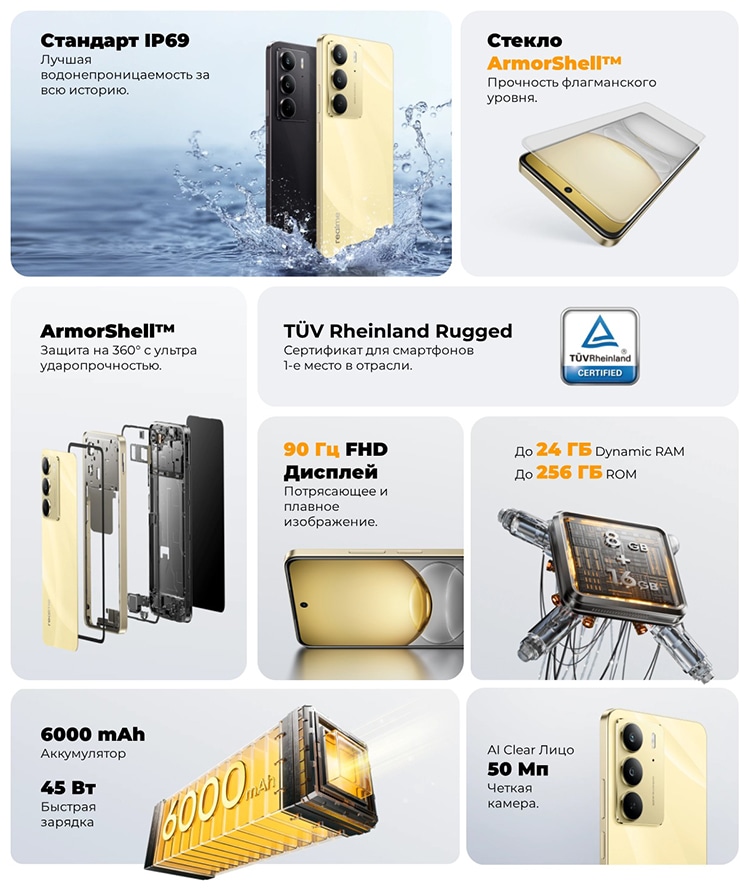Realme C75 8Gb/128Gb Gold (Золотой)