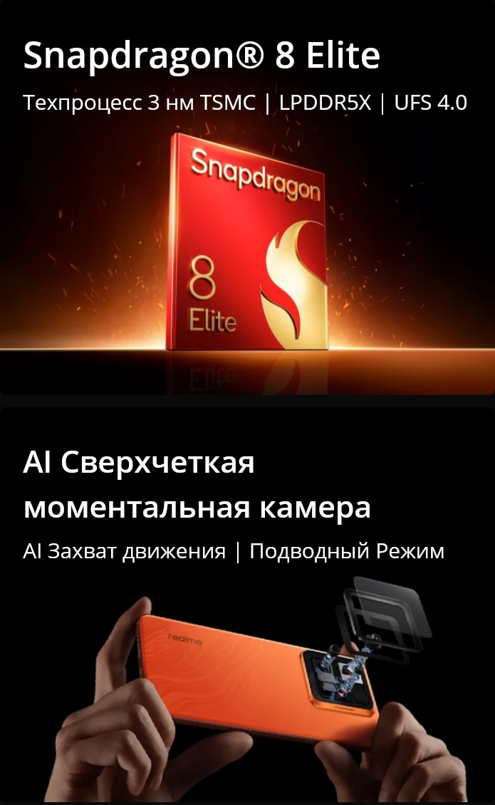 Realme GT 7 Pro 12Gb/256Gb Titanium Galaxy Grey (Галактический серый)