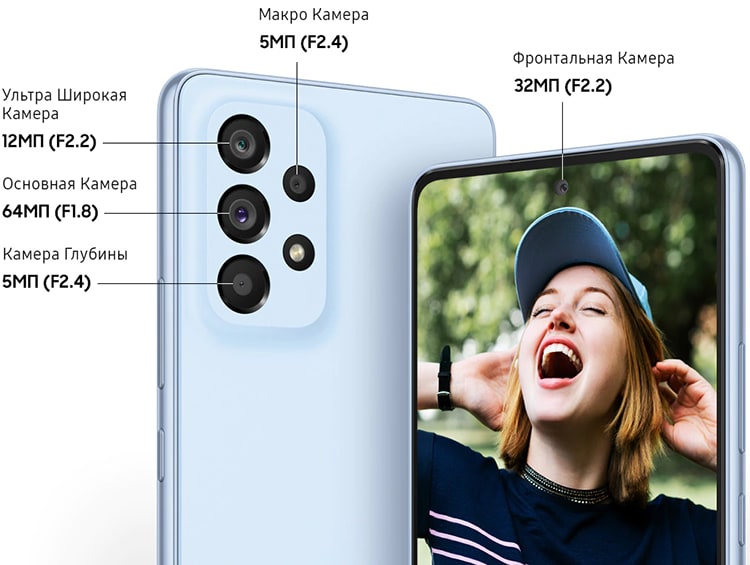 Samsung Galaxy A53 5G 4Gb/128Gb Peach (Персиковый оранжевый)
