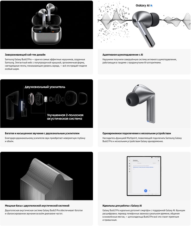 Samsung Galaxy Buds3 Pro White (Белый)