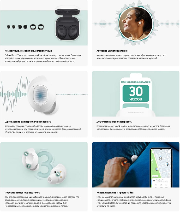 Samsung Galaxy Buds FE Graphite Gray (Серый)