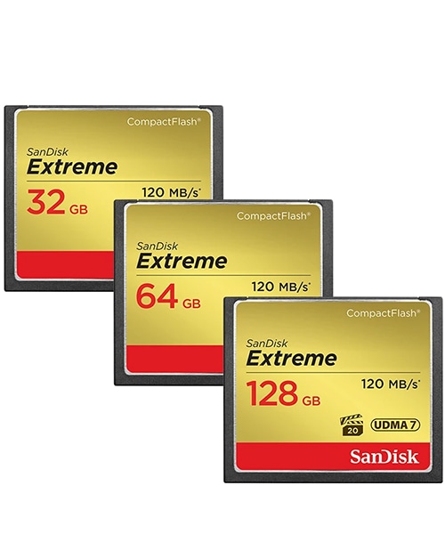 SanDisk 128GB Extreme CompactFlash Memory Card UDMA 7 Speed Up to 120MB/s (SDCFXSB-128G-G46)