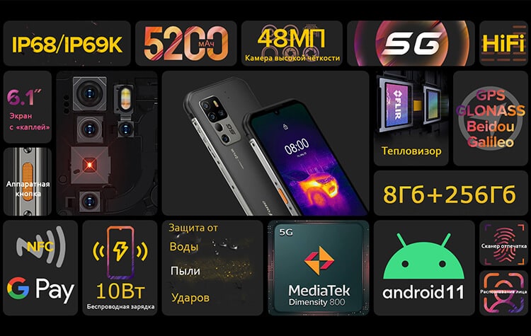 Ulefone Armor 11T 8Gb/256Gb Black (Чёрный)