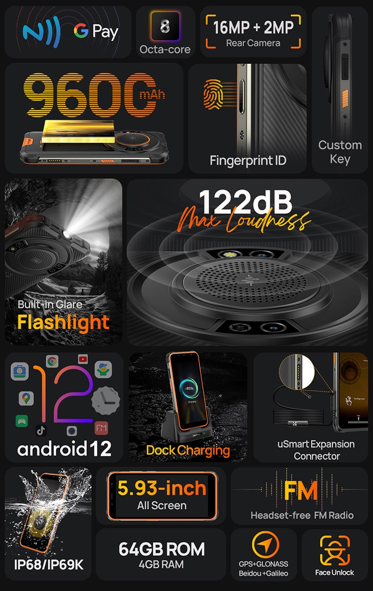 Ulefone Armor 16 Pro 4Gb/64Gb Black (Чёрный)