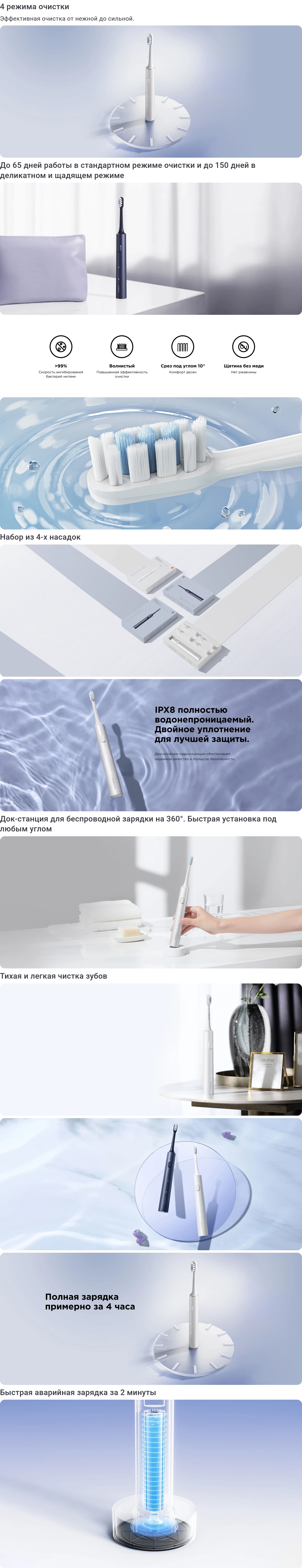 Xiaomi Electric Toothbrush T302 Dark Blue (Тёмно-синяя)