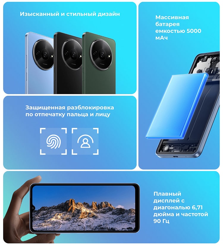 Xiaomi Redmi A3 4Gb/128Gb Star Blue (Голубой)