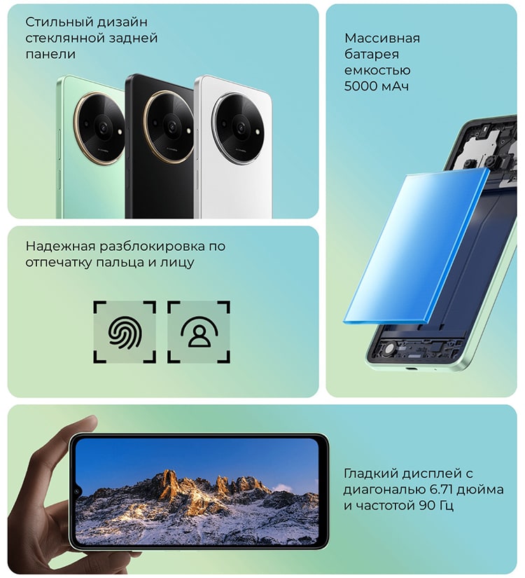 Xiaomi Redmi A3X 3Gb/64Gb Aurora Green (Зелёный)