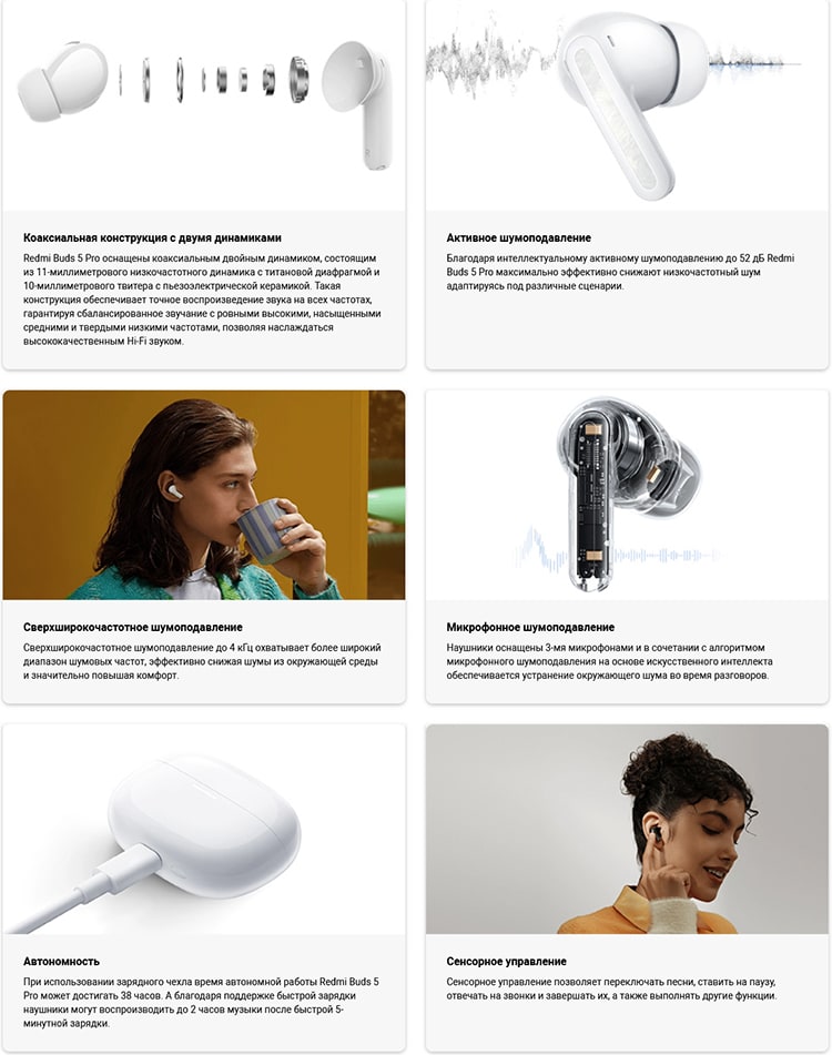 Xiaomi Redmi Buds 5 Pro Aurora Purple (Фиолетовый)